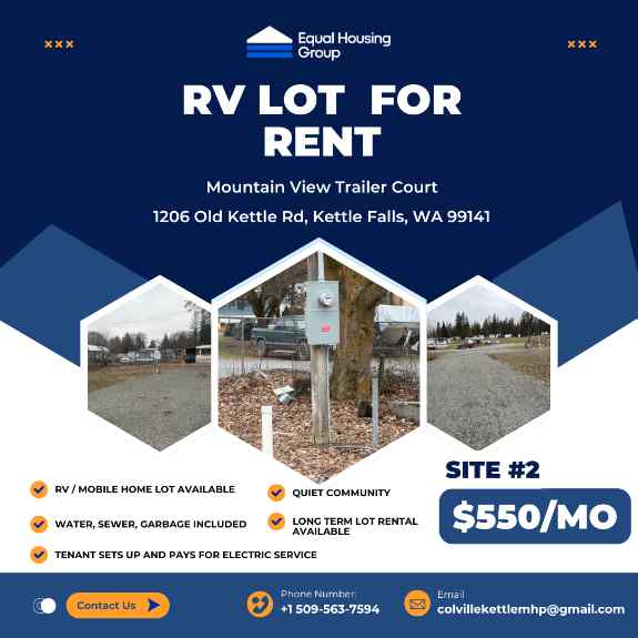 Colville, Washington RV Lot For Rent